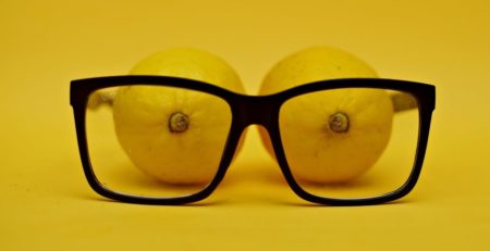 Lemons watching through spectacles.