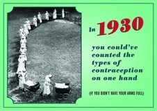 contraception types postcard