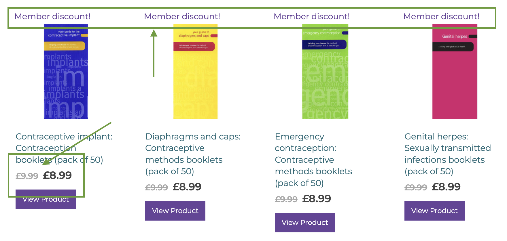Member discounts highlighted