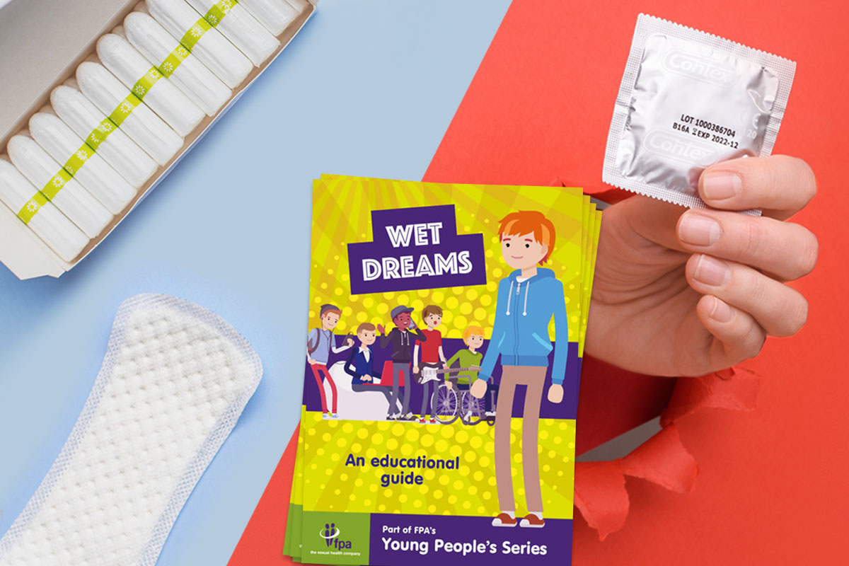 teaching-aids-for-RSE Tampons, Sanitary Towel, Wet Dreams Educational Leaflets and Condoms.