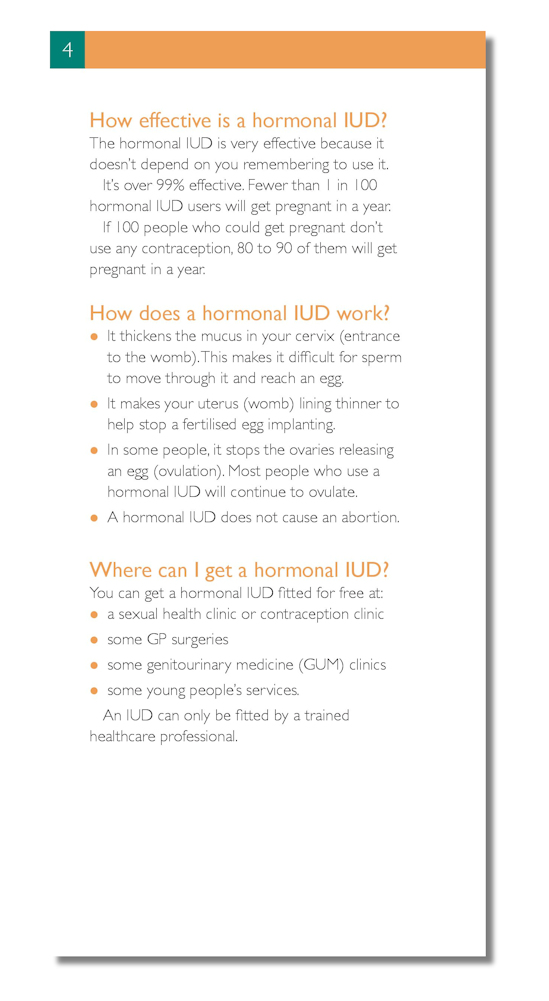 Hormonal IUD Booklet - page 4