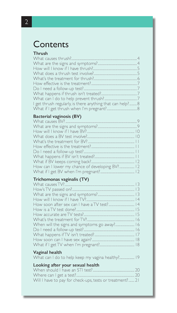 Thrush, Bacterial Vaginosis and Trichomonas Vaginalis: The FPA Guide