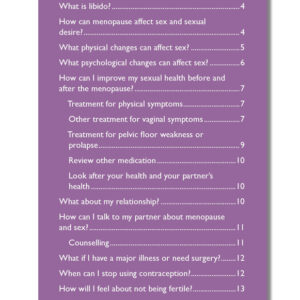 Sex and Menopause: The FPA Guide