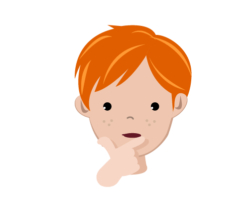 Tom, age 10, thinking