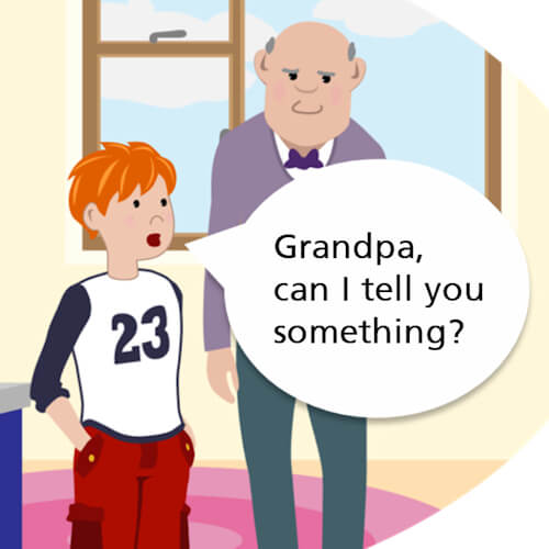 Tom, age 10. Helping children talk with "safe adults" Tom, age 10. Helping children talk with "safe adults"