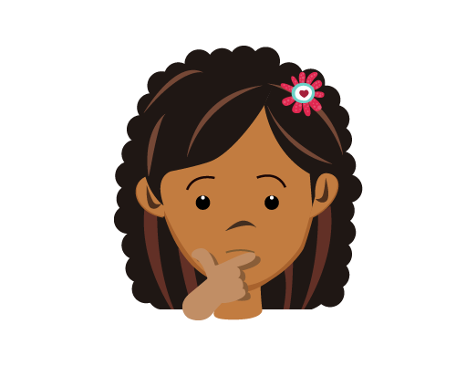 Yasmine, age 10, thinking