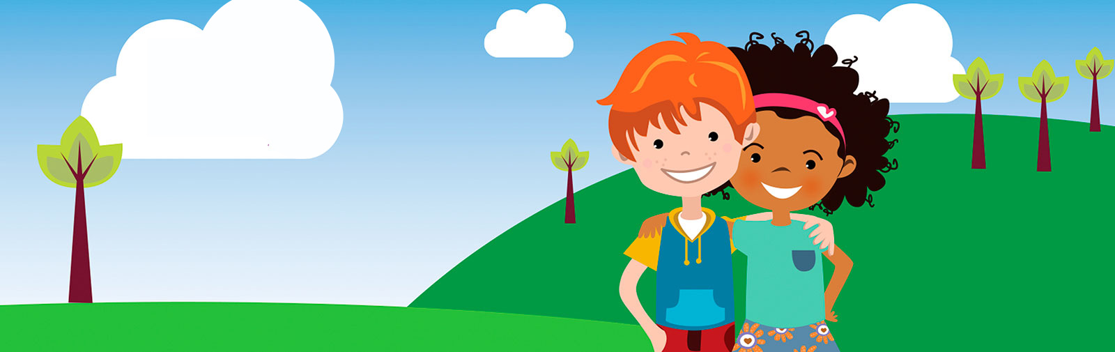 yasmine-tom-landing-banner Yasmine and Tom illustration.